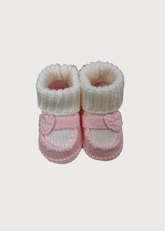 Zapatitos tejidos de crochet bailarina rosa