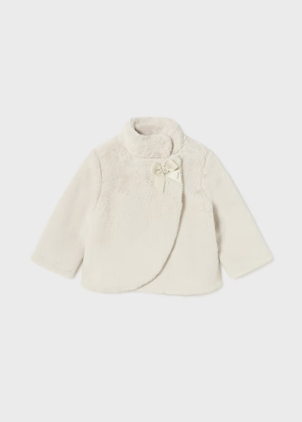 Abrigo peluche crema